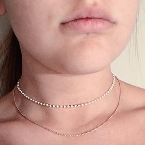 Double Chain Choker Necklace
